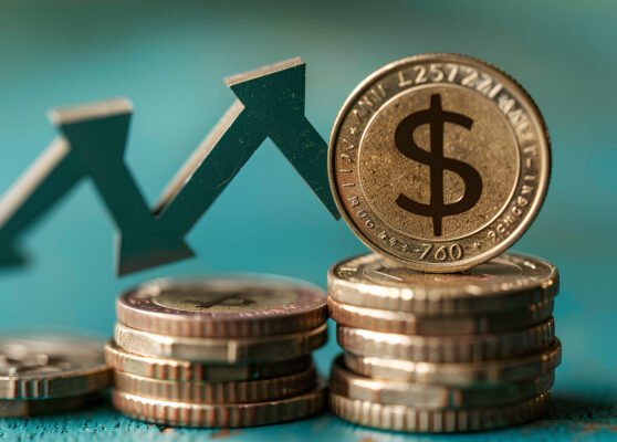 moedas-em-pilha-com-seta-para-cima-e-simbolo-de-porcentagem moedas-em-pilha-com-seta-para-cima-e-simbolo-de-porcentagem